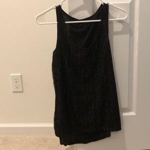 Express black sequin tank top